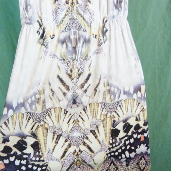 Apt 9 Dress Sz Small Geometric V Neck Beaded Midi - Picture 9 of 12